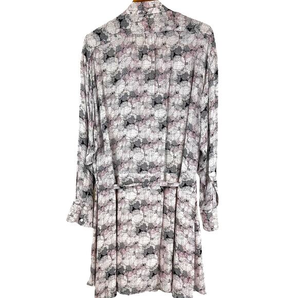 Reiss Alice Abstract Print Women's Button Down Belted Mini Dress Size 14 NWT - Picture 4 of 11